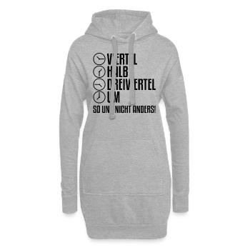 Uhrzeit Ostdeutschland | Ossi Osten Ostdeutsch Uhr - Hoodie-Kleid - Grau meliert - Vorne