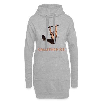gymnastique suédoise - Sweat-shirt à capuche long Femme - gris chiné - Devant