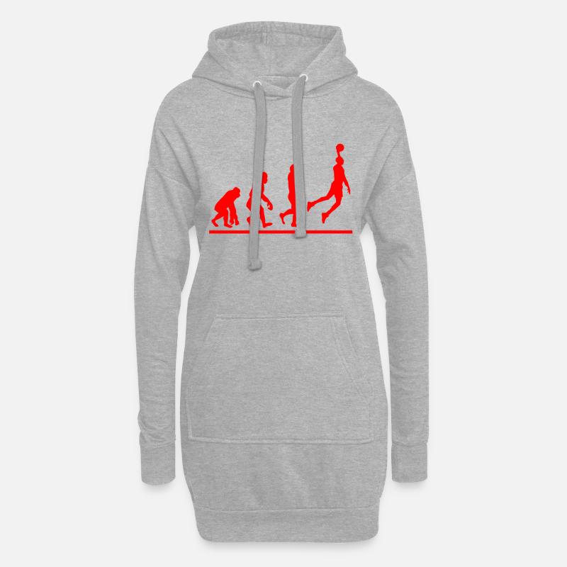 Basket Basket Evolution Throw Dunk Gift - Sweat-shirt à capuche long Femme - gris chiné