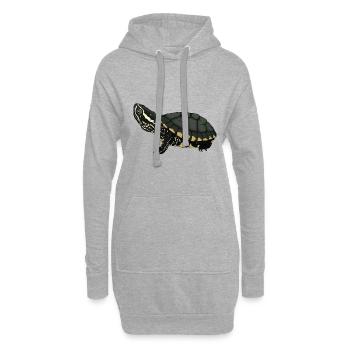 Schildkröten Baby Geschenkidee für Schildkröten - Hoodie-Kleid - Grau meliert - Vorne