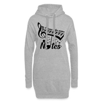 Piano - Hoodie-Kleid - Grau meliert - Vorne