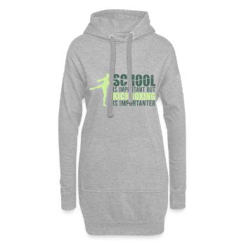 Kick Boxing is Importanter - Hoodie-Kleid - Grau meliert - Vorne