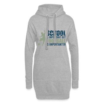 Le football est important - Sweat-shirt à capuche long Femme - gris chiné - Devant
