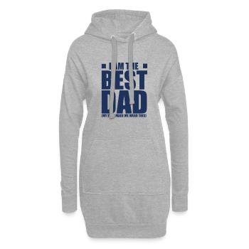 Papi Papa Vaterstag Vater Vatertag - Hoodie-Kleid - Grau meliert - Vorne