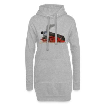 Lokführer Dampflok Echt Eisenbahn Geschenkidee - Hoodie-Kleid - Grau meliert - Vorne