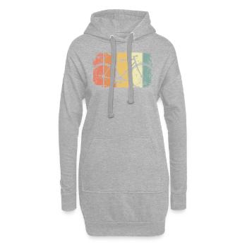 Fahrrad - Hoodie-Kleid - Grau meliert - Vorne