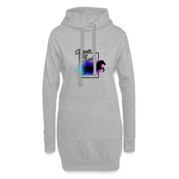Horse - Hoodie-Kleid - Grau meliert - Vorne