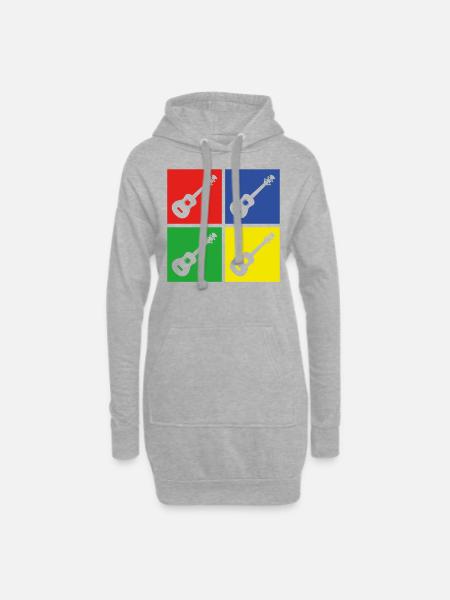 Ukulele - Hoodie Dress - heather grey