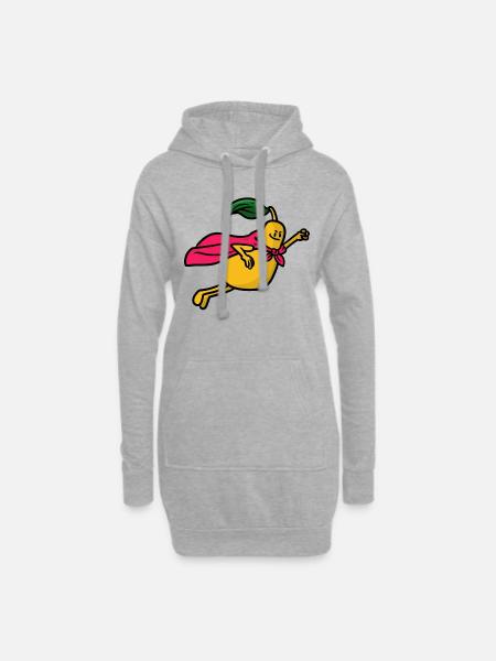 Hero Mango Held Mango - Hoodie-Kleid - Grau meliert