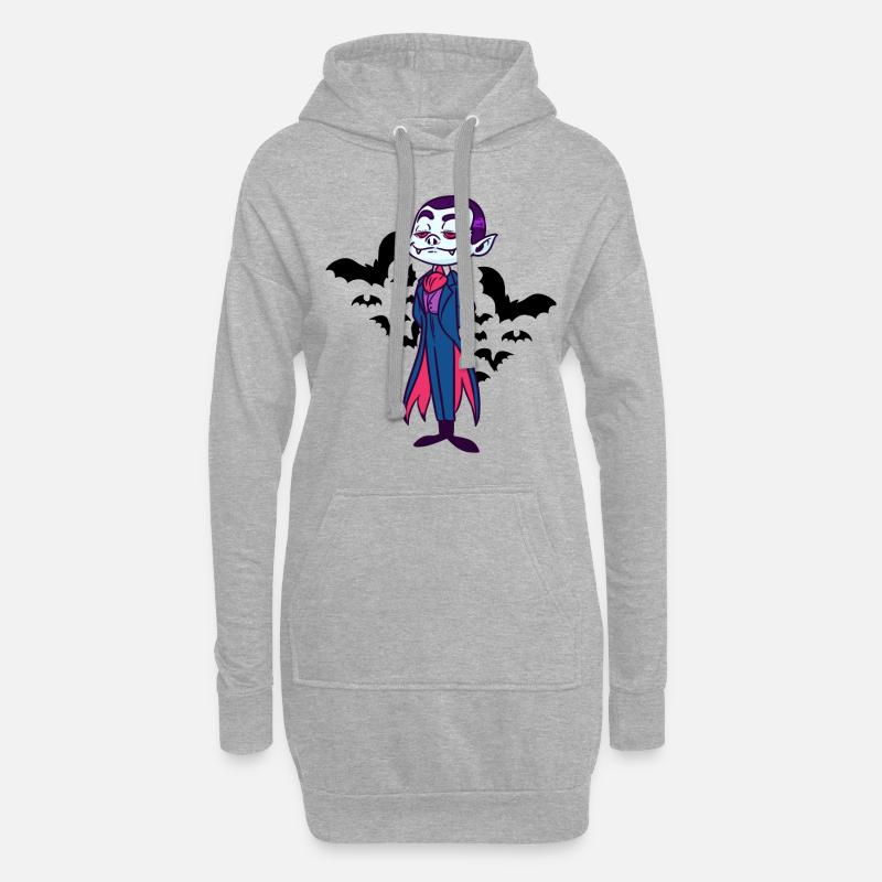 Vampire Kid Vampir Kid - Hoodie-Kleid - Grau meliert