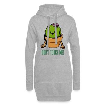 Don't Touch Me Rühr mich nicht an - Hoodie-Kleid - Grau meliert - Vorne