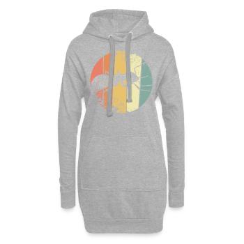 Fourmis Ouvriers - Sweat-shirt à capuche long Femme - gris chiné - Devant