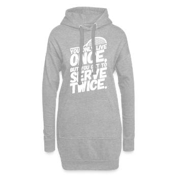 Tennis Tennisspieler Sprüche Aufschlag - Hoodie-Kleid - Grau meliert - Vorne