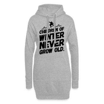 Snowboarding Snowboard Snowboarder Winter - Hoodie-Kleid - Grau meliert - Vorne