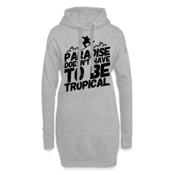 Snowboarding Snowboard Snowboarder Paradies - Hoodie-Kleid - Grau meliert - Vorne