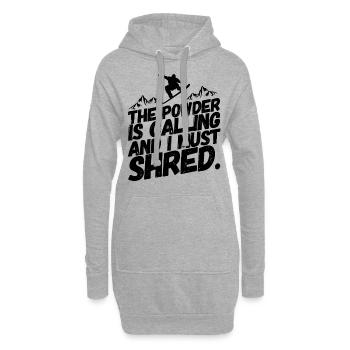 Snowboarding Snowboard Snowboarder Shred - Hoodie-Kleid - Grau meliert - Vorne