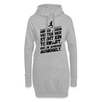Fußball Lustige Coole Sprüche Torwart - Hoodie-Kleid - Grau meliert - Vorne