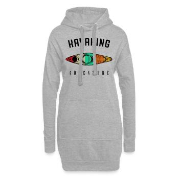 Cadeau rétro vintage en kayak de canoë - Sweat-shirt à capuche long Femme - gris chiné - Devant