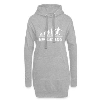 Evolution Fußball Soccer Ball Sport Geschenk - Hoodie-Kleid - Grau meliert - Vorne