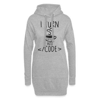 Programmierer - Hoodie-Kleid - Grau meliert - Vorne