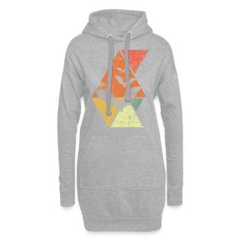 Chauves-souris - Sweat-shirt à capuche long Femme - gris chiné - Devant