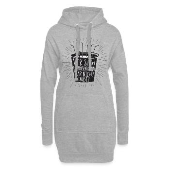 Vintage Sangria Eimer Mallorca Spruch Fun Geschenk - Hoodie-Kleid - Grau meliert - Vorne