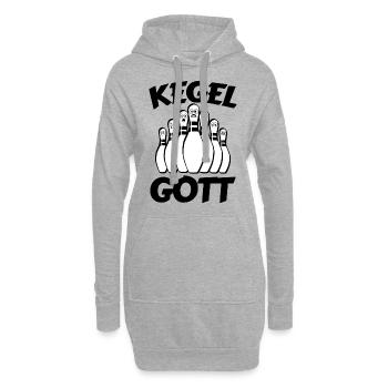 Kegel Gott Bowling - Hoodie-Kleid - Grau meliert - Vorne