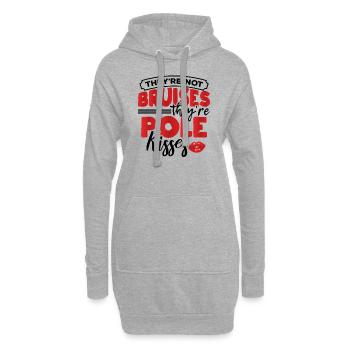 poledance pole dance girl pole dancing Geschenk - Hoodie-Kleid - Grau meliert - Vorne