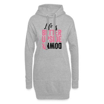 poledance pole dance girl pole dancing Geschenk - Hoodie-Kleid - Grau meliert - Vorne