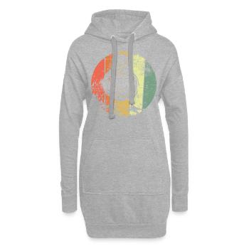 Les poussins - Sweat-shirt à capuche long Femme - gris chiné - Devant