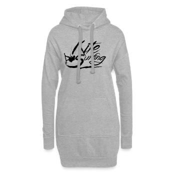 Kitesurfer - Sweat-shirt à capuche long Femme - gris chiné - Devant