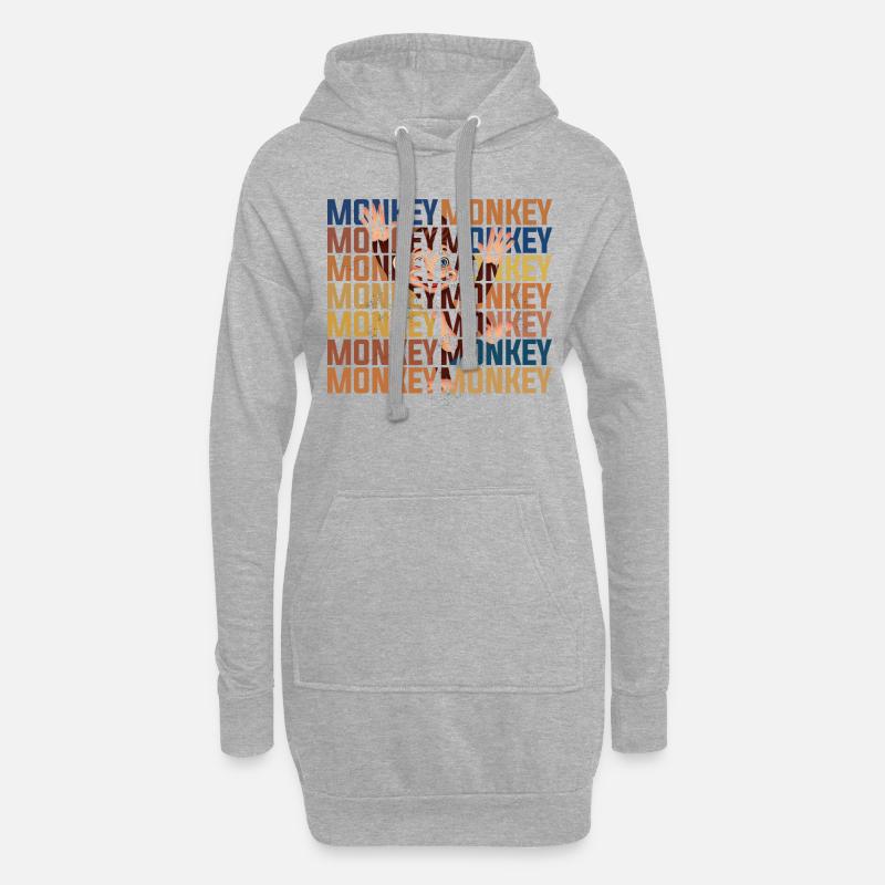 MONKEY MONKEY MONKEY MONKEY - Hoodie Dress - heather grey