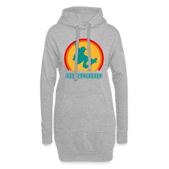 Skate Skater Skateboard Skaten Vintage - Hoodie-Kleid - Grau meliert - Vorne