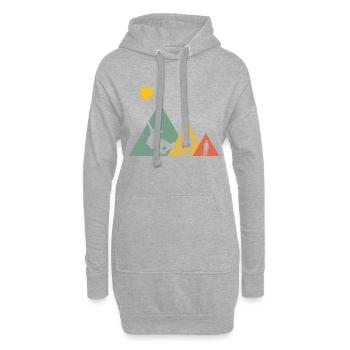 Skate Skater Skateboard Skaten Berg Sonne - Hoodie-Kleid - Grau meliert - Vorne