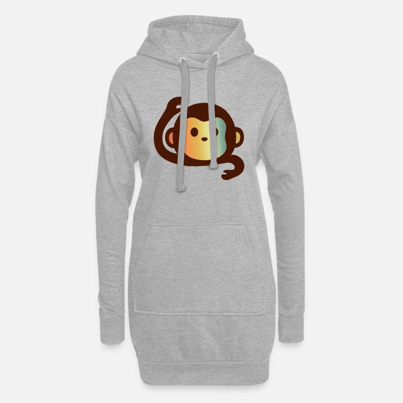 MONKEY MONKEY MONKEY MONKEY - Hoodie Dress - heather grey