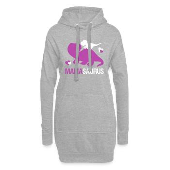 Mamasaurus pour maman et enfants | cadeau - Sweat-shirt à capuche long Femme - gris chiné - Devant