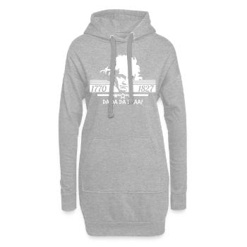 Ludwig van Beethoven - Hoodie-Kleid - Grau meliert - Vorne