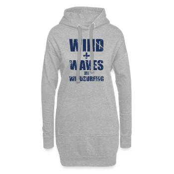 Windsurfer - Sweat-shirt à capuche long Femme - gris chiné - Devant