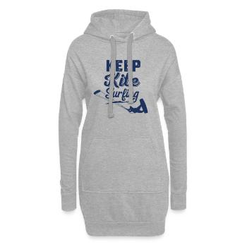 Kitesurfer Kitesurfer Kitesurfer Kitesurfer - Hoodie-Kleid - Grau meliert - Vorne