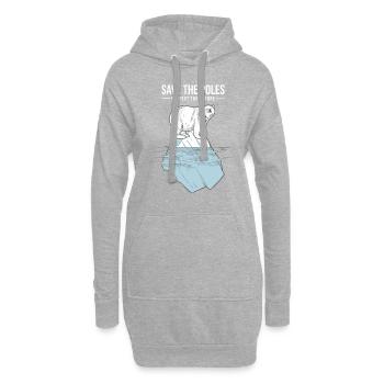 Polar Bear Environmental Protection Climate Protection Earth Gift - Hoodie Dress - heather grey - Front
