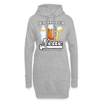 Erster Vatertag - Hoodie-Kleid - Grau meliert - Vorne