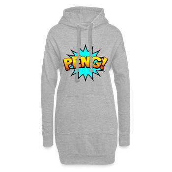 Cartoon Comic Style PENG! - Hoodie-Kleid - Grau meliert - Vorne
