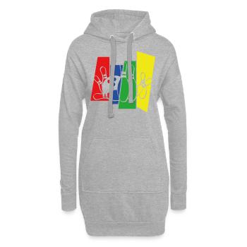 Bowling - Hoodie-Kleid - Grau meliert - Vorne