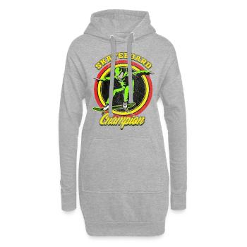 CHAMPION DE SKATEBOARD - Sweat-shirt à capuche long Femme - gris chiné - Devant