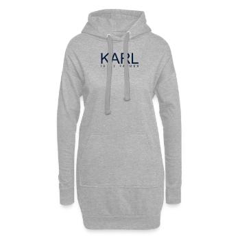 Karl is my Father - Sweat-shirt à capuche long Femme - gris chiné - Devant