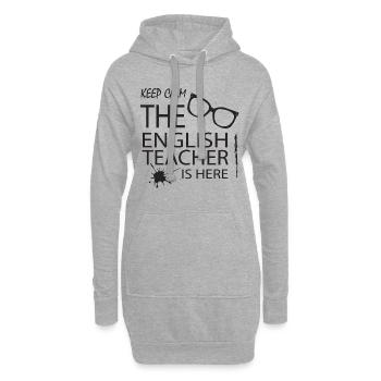 Englisch - Hoodie-Kleid - Grau meliert - Vorne