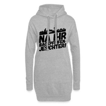 Berlin Berliner Lustige Sprüche Mundart Backpfeife - Hoodie-Kleid - Grau meliert - Vorne