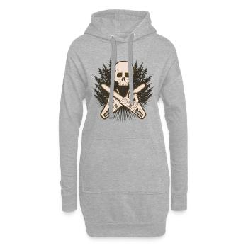 Forestier Bois Bûcheron Forestier Forestier Forestier - Sweat-shirt à capuche long Femme - gris chiné - Devant