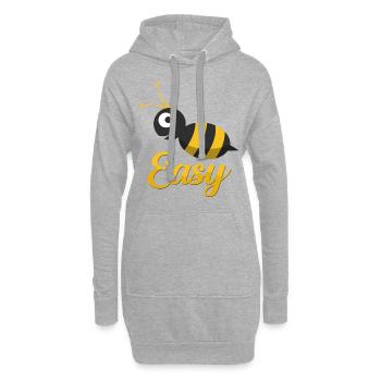 Bienen - Hoodie-Kleid - Grau meliert - Vorne