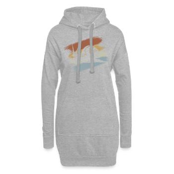 Escargot - Sweat-shirt à capuche long Femme - gris chiné - Devant